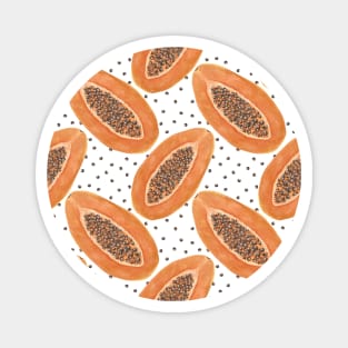 Papaya Polkadot Pattern Magnet